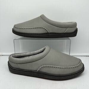 My Pillow My Slipper Womens 9 Leather Gray Slip On House Slipper